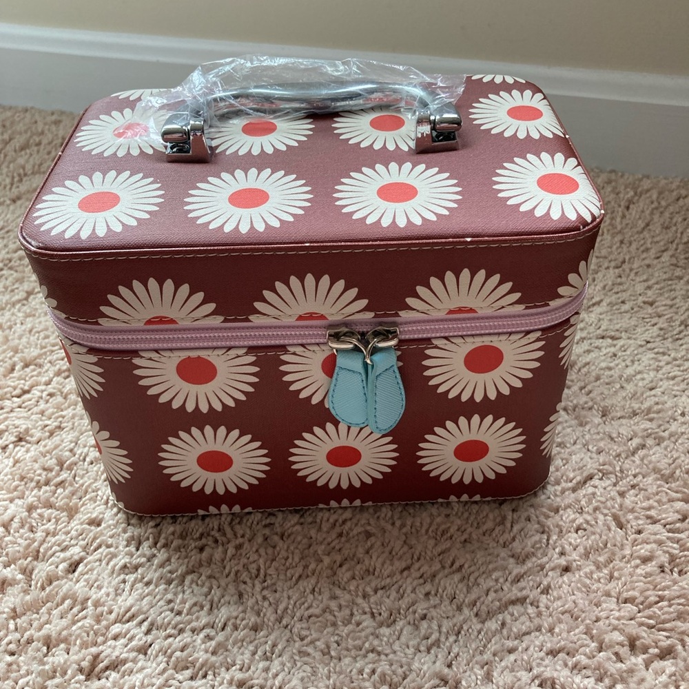 Plunder Brown and White Floral Storage Box